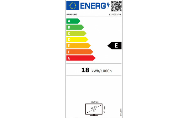 SAMSUNG F27T352FHR - &Eacute;tiquette &eacute;nergie v2