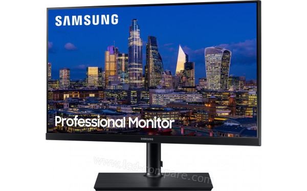 SAMSUNG F27T850QWR - Vue de face pivot&eacute; depuis la droite