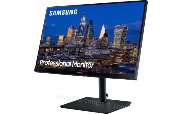 SAMSUNG F27T850QWR - Vue 3/4 droite bascul&eacute; vers l'arri&egrave;re