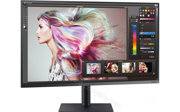 SAMSUNG F32TU870VU - Vue de face avec rotation vers la droite