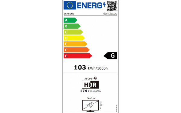 SAMSUNG GQ55LS03AAUXZG - &Eacute;tiquette &eacute;nergie v2