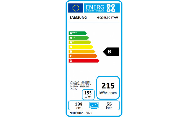 SAMSUNG GQ55LS03TAUXZG - &Eacute;tiquette &eacute;nergie