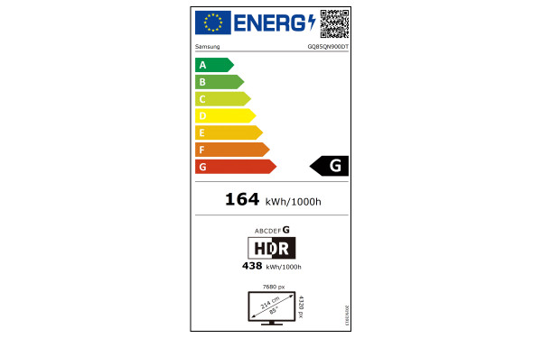 SAMSUNG GQ85QN900DTXZG - &Eacute;tiquette &eacute;nergie v2