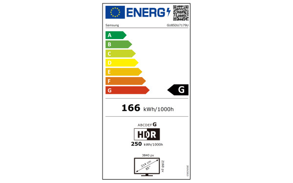 SAMSUNG GU85DU7179UXZG - &Eacute;tiquette &eacute;nergie v2
