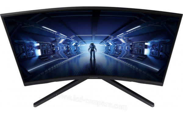 SAMSUNG C27G53TQWU - Vue plong&eacute;e de face