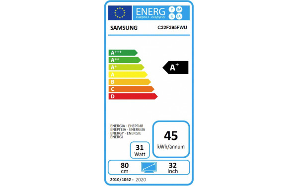 SAMSUNG C32F395FWU - &Eacute;tiquette &eacute;nergie