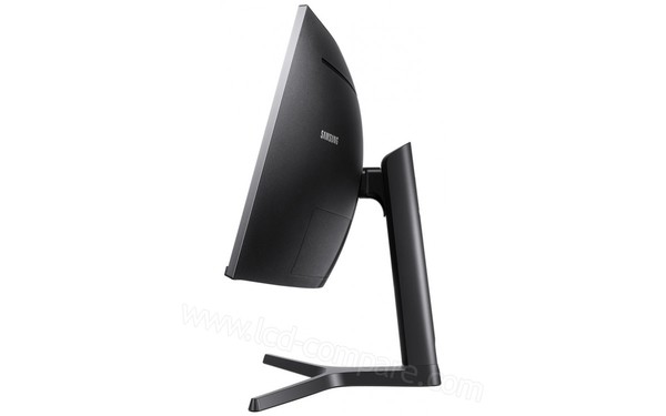 SAMSUNG C43J892DKU - Vue de profil en mode inclinaison vers le haut