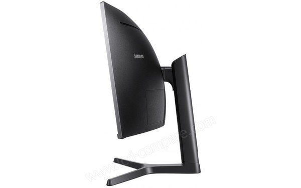 SAMSUNG C43J892DKU - Vue de profil en mode inclinaison vers le bas