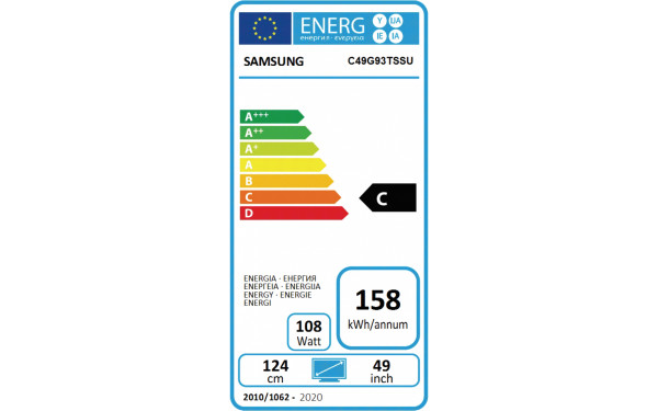 SAMSUNG C49G93TSSU - &Eacute;tiquette &eacute;nergie