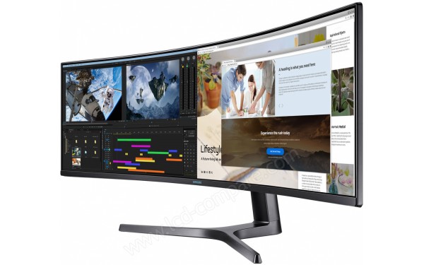 SAMSUNG C49RG90SSP - Vue 3/4 droite