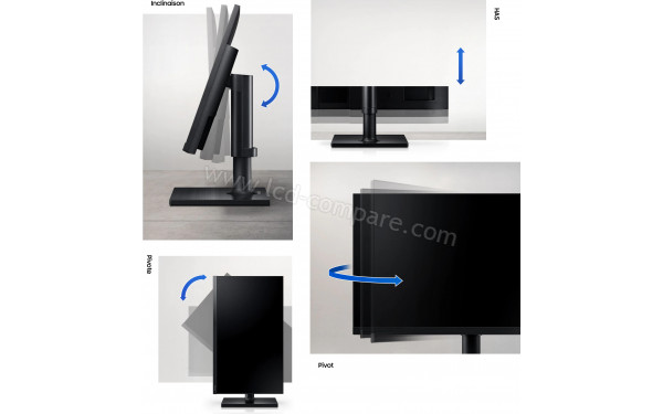 SAMSUNG F24T450FZU - Multi-position pied HAS