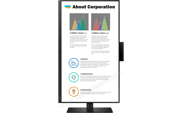 SAMSUNG S24A406VEU - Vue de face en mode portrait