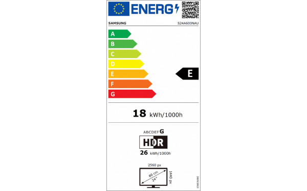 SAMSUNG LS24A600NAUXXU - &Eacute;tiquette &eacute;nergie v2