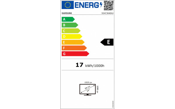 SAMSUNG S24C364EAU - &Eacute;tiquette &eacute;nergie v2