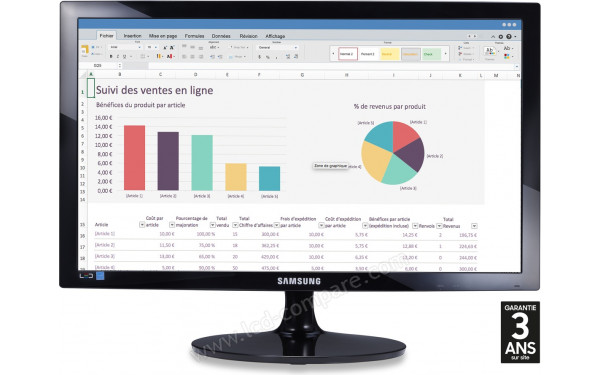 SAMSUNG S24D332H - Vue de face