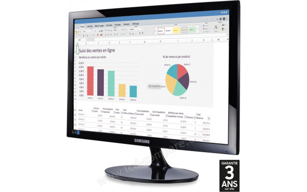 SAMSUNG S24D332H - Vue 3/4 droite