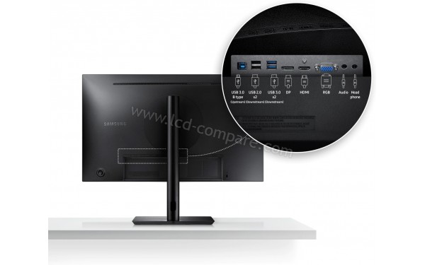 SAMSUNG S24R652FDU - Connectiques