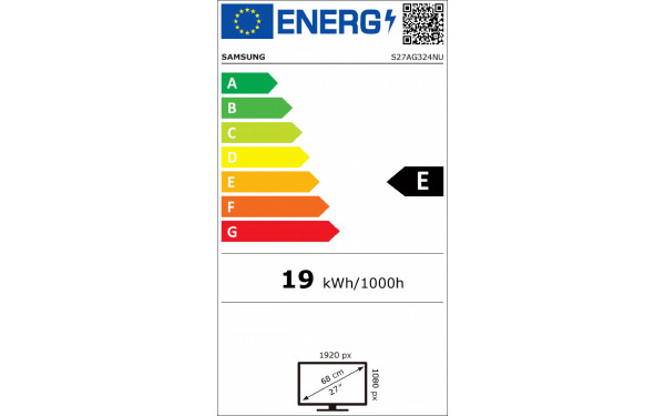 SAMSUNG S27AG324NU - &Eacute;tiquette &eacute;nergie v2