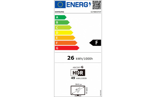 SAMSUNG S27B800PXP - &Eacute;tiquette &eacute;nergie v2