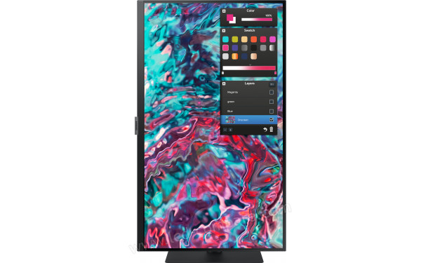 SAMSUNG S27B800TGU - Vue de face en mode portrait