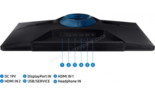 SAMSUNG S27CG510EU - Connectiques