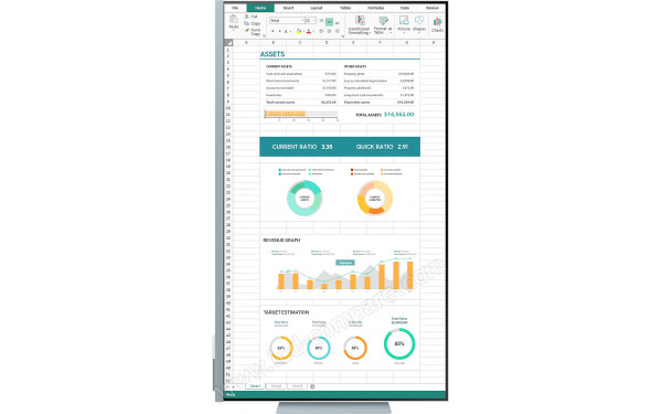 SAMSUNG S27CM80BUU - Vue de face en mode portrait