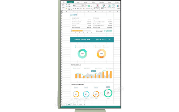 SAMSUNG S27CM80GUU - Vue de face en mode portrait