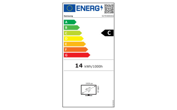 SAMSUNG LS27D400GSUXXE - &Eacute;tiquette &eacute;nergie v2