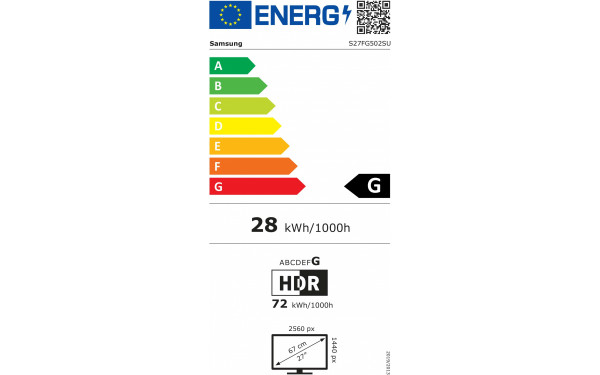 SAMSUNG LS27FG502SUXEN - &Eacute;tiquette &eacute;nergie v2