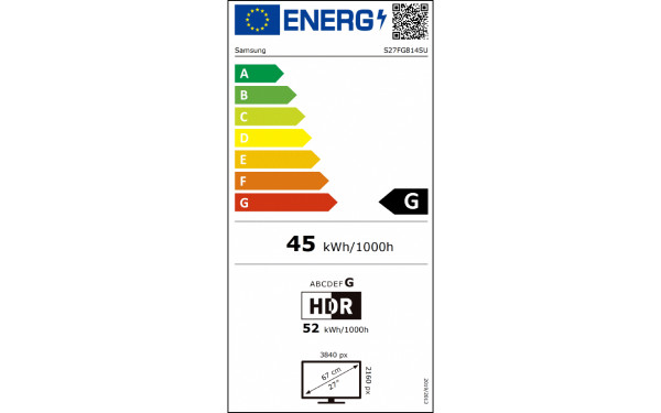 SAMSUNG S27FG814SU - &Eacute;tiquette &eacute;nergie v2