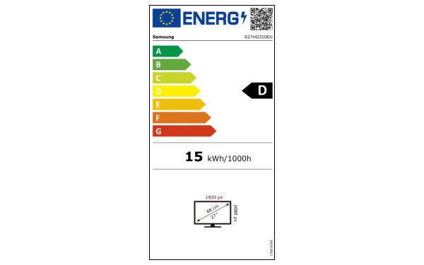 SAMSUNG LS27HG310EUXEN - &Eacute;tiquette &eacute;nergie v2