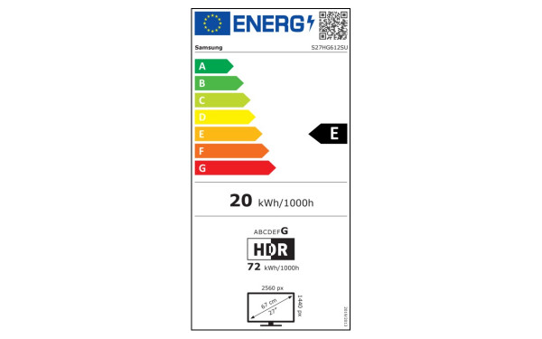 SAMSUNG LS27HG612SUXEN - &Eacute;tiquette &eacute;nergie v2