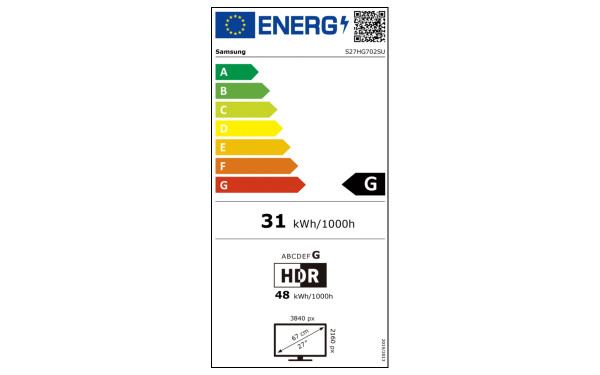 SAMSUNG LS27HG702SUXEN - &Eacute;tiquette &eacute;nergie v2