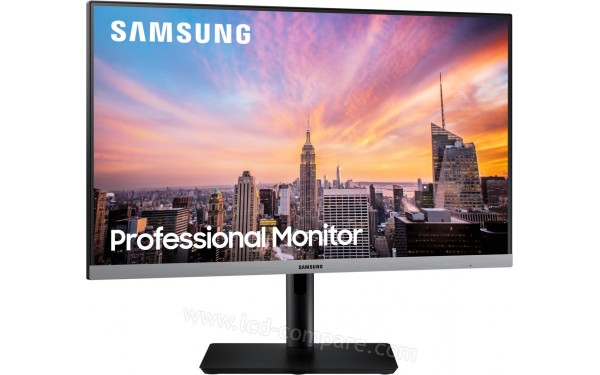 SAMSUNG S27R652FDR - Vue de face en mode rotation gauche