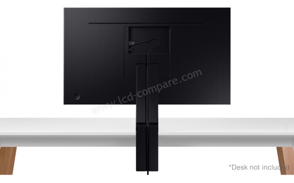 SAMSUNG S27R750Q - Vue de l'arri&egrave;re baiss&eacute; &agrave; moiti&eacute;