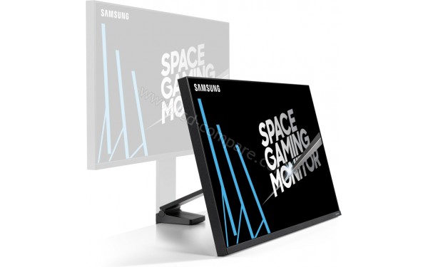 SAMSUNG S27R754Q - Vue 3/4 gauche mouvement possible