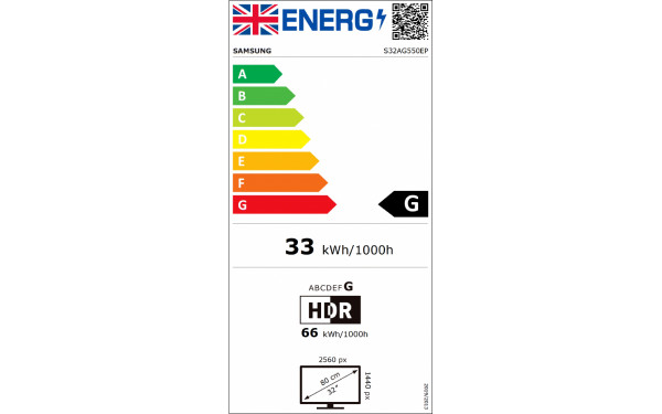 SAMSUNG LS32AG550EPXXU - &Eacute;tiquette &eacute;nergie v2