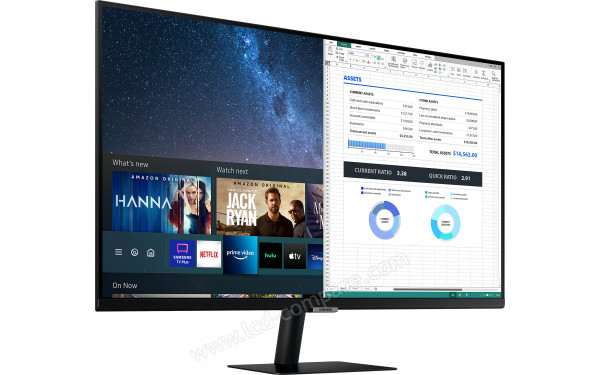 SAMSUNG S32AM700PR - Vue 3/4 gauche