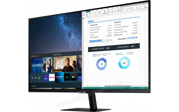 SAMSUNG S32AM700PR - Vue 3/4 droite