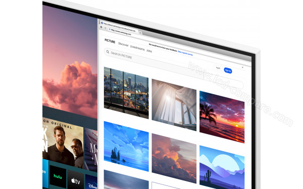 SAMSUNG S32AM703UU - Zoom sur le coin sup&eacute;rieur droit
