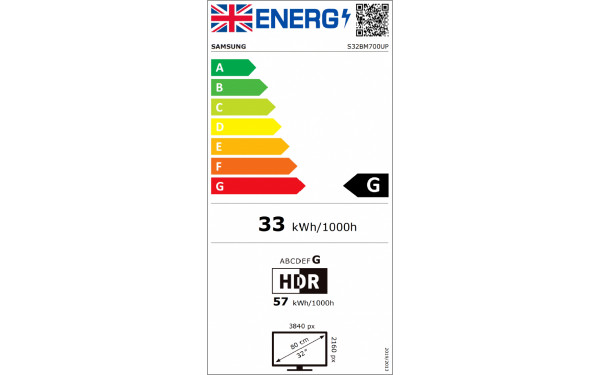 SAMSUNG LS32BM700UPXXU - &Eacute;tiquette &eacute;nergie v2