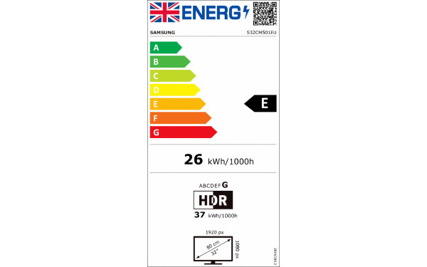 SAMSUNG LS32CM501EUXXU - &Eacute;tiquette &eacute;nergie v2