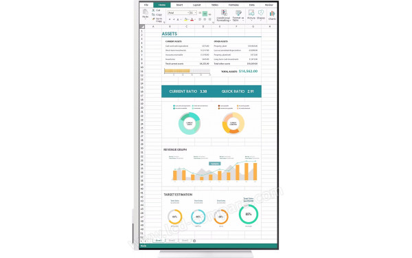 SAMSUNG S32CM703UU - Vue de face en mode portrait