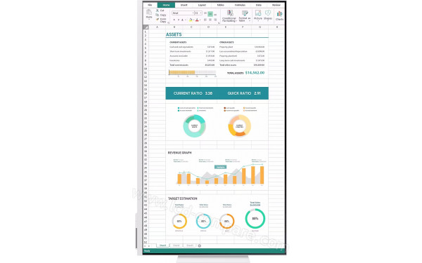 SAMSUNG S32CM801UU - Vue de face en mode portrait