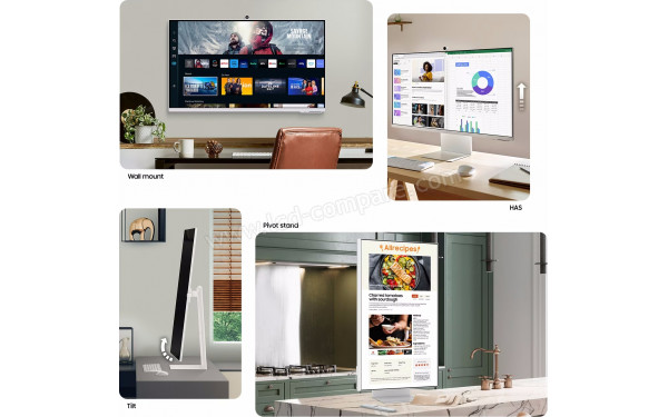 SAMSUNG S32CM801UU - Mise en situation mouvements du socle