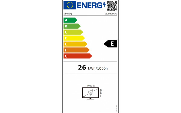 SAMSUNG LS32D396GAUXEN - &Eacute;tiquette &eacute;nergie v2
