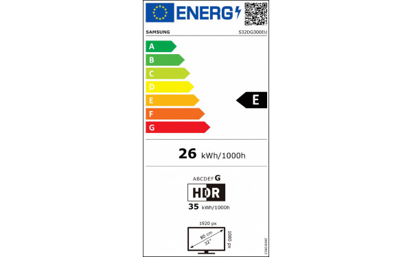 SAMSUNG LS32DG300EUXXU - &Eacute;tiquette &eacute;nergie v2