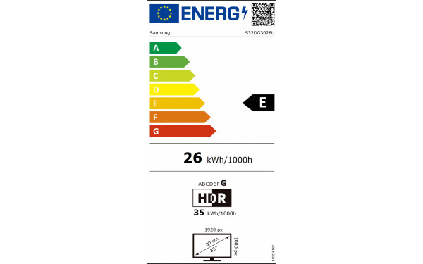 SAMSUNG LS32DG302EUXXU - &Eacute;tiquette &eacute;nergie v2