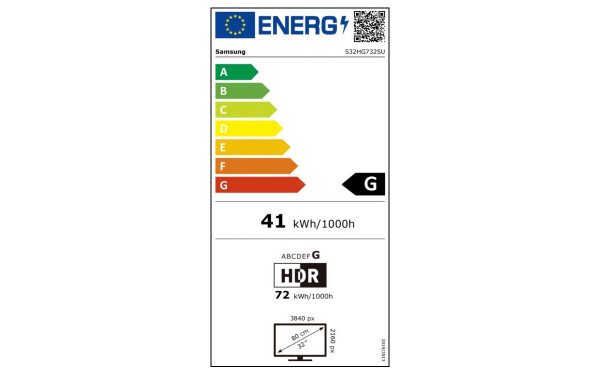 SAMSUNG LS32HG732SUXEN - &Eacute;tiquette &eacute;nergie v2