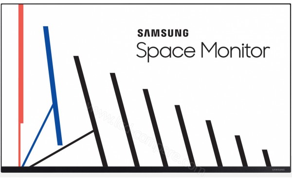SAMSUNG S32R750U - Vue de face &agrave; ras du bureau